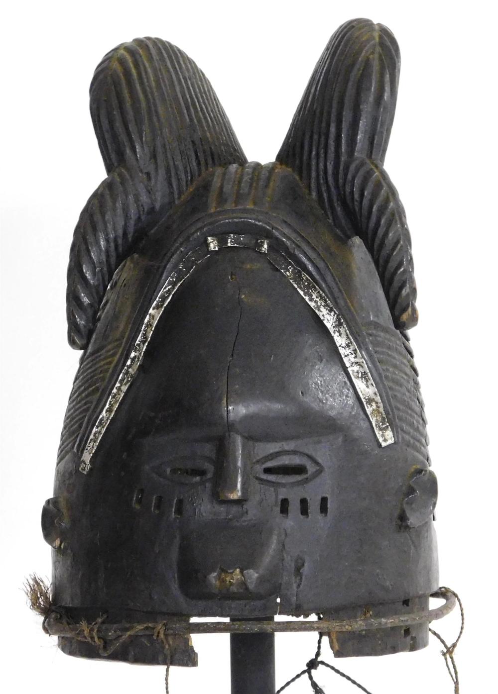 Appraisal: TRIBAL Mende Helmet Mask Sierra Leone th C wood and