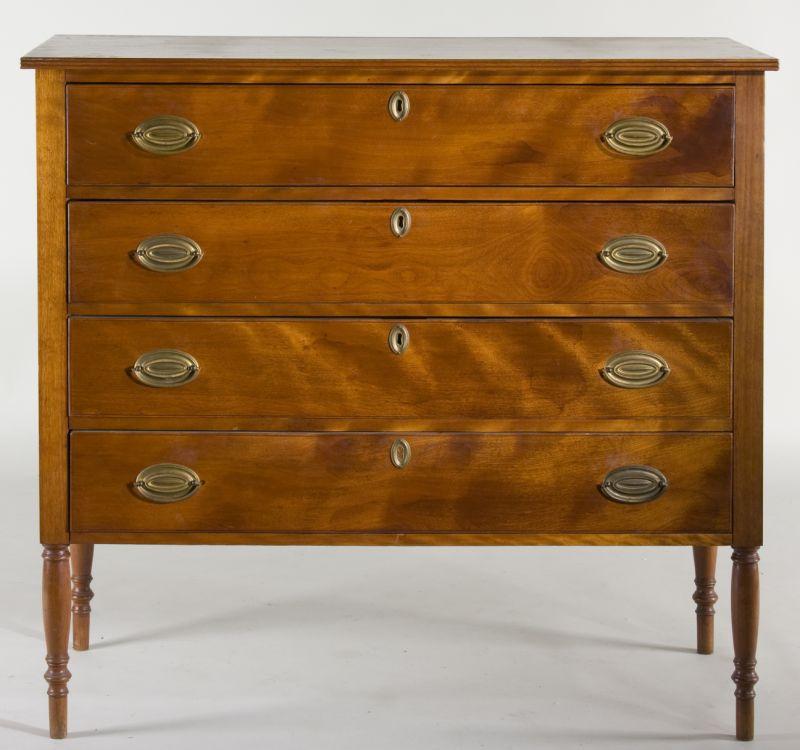 Appraisal: American Sheraton Chest of Drawers early th century New Hampshire