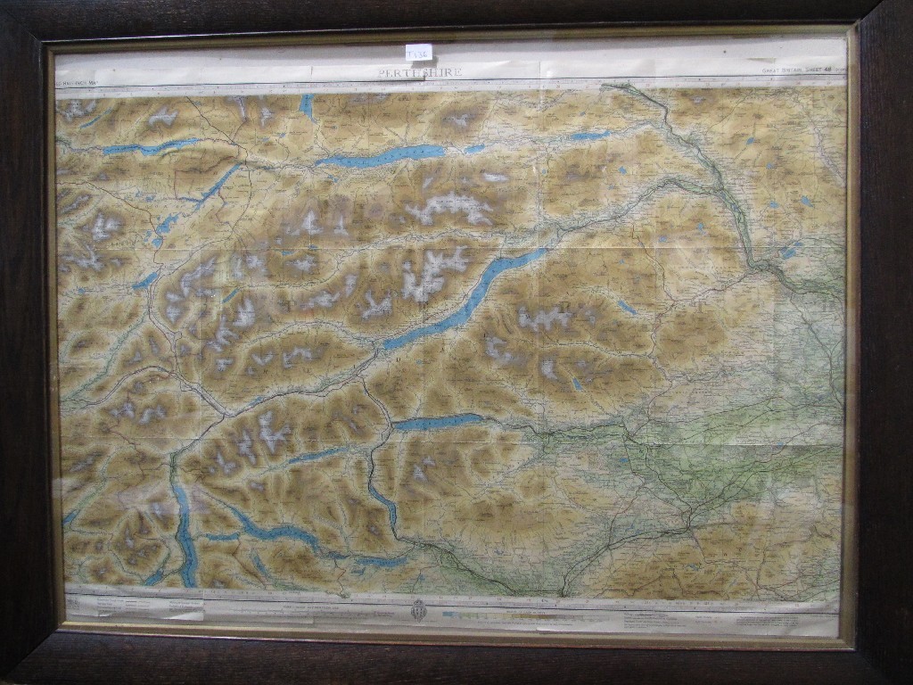 Appraisal: Oak framed map of Perthshire