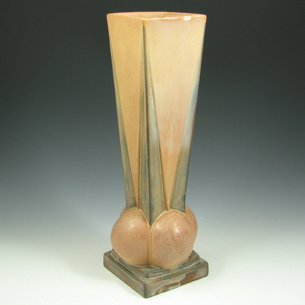 Appraisal: Roseville Futura - Four Ball Vase Tall Roseville Future -