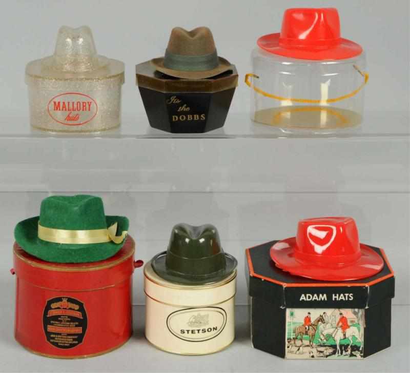 Appraisal: Lot of Miniature Hat Boxes with Hats Nice assortment and