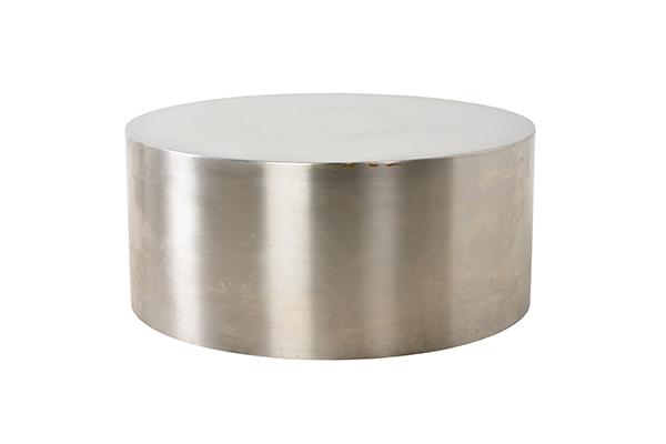 Appraisal: A CONTEMPORARY CIRCULAR PLYNTH stainless steel