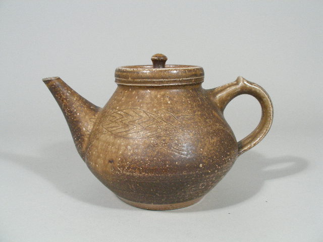 Appraisal: NC Pottery Teapot Mark Hewitt ash glazed stoneware w inscribed