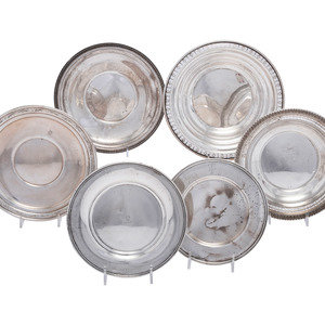 Appraisal: Six American Silver Serving Dishes and Trays Early th Century