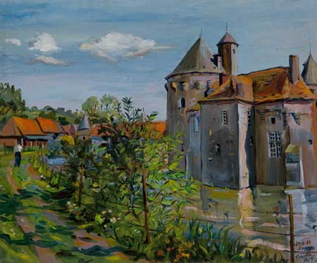 Appraisal: LO S MAILOU JONES - Chateau D' Ohlain Oil on