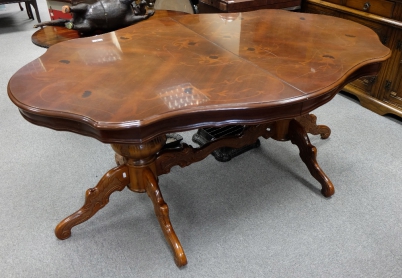 Appraisal: Mahogany Italian Inlaid dinning table