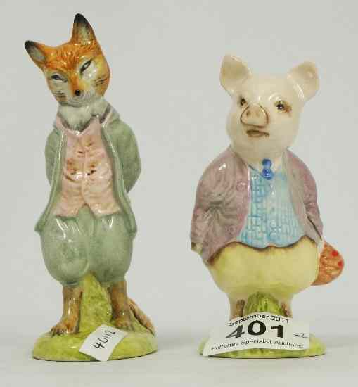 Appraisal: Beswick Beatrix Potter Figures Foxy Whiskered Gentleman and Piggling Bland