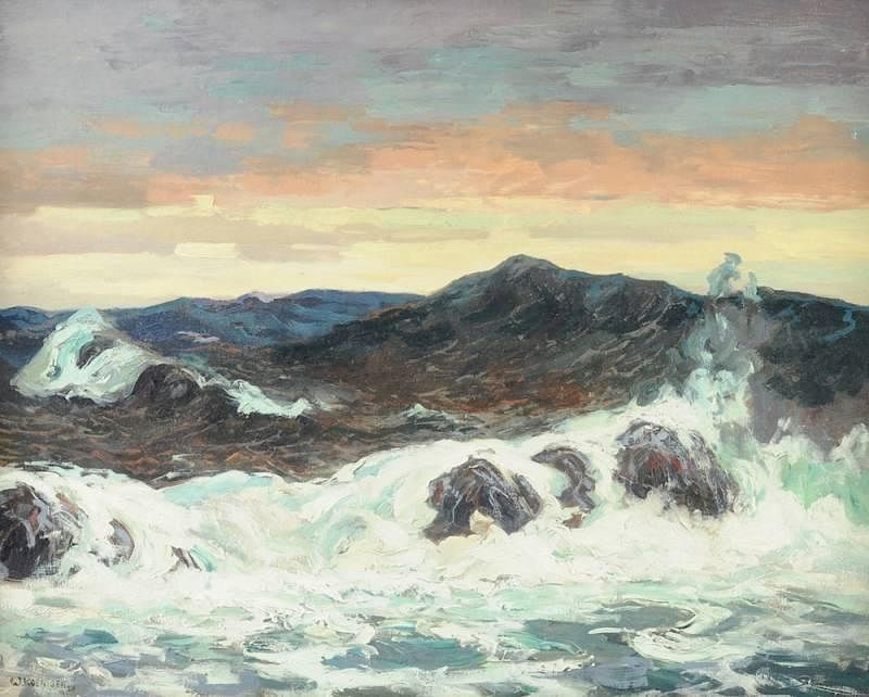 Appraisal: WALTER KOENIGER American - A PAINTING Turbulent Seas WALTER KOENIGER