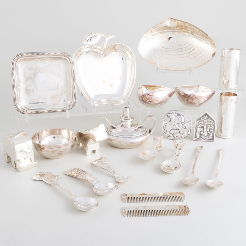 Appraisal: Group of Silver and Silver Plate Articles The silver comprising