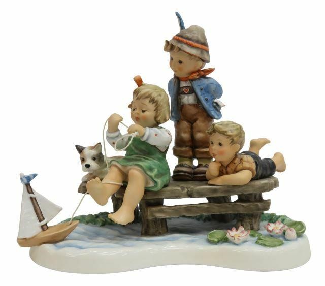 Appraisal: Hummel porcelain figural group Sailing Lesson M J Hummel Moments