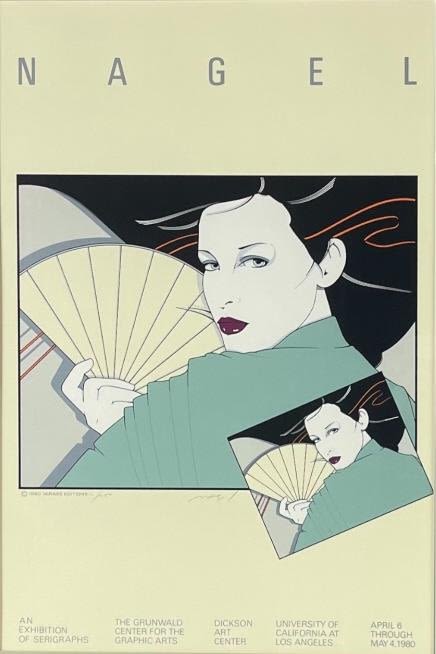 Appraisal: Patrick Nagel Grunwald Screenprint Hand Signed Numbered Frame x Image