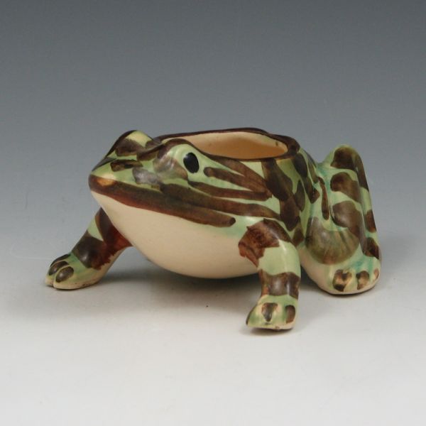 Appraisal: Brush McCoy frog planter Unmarked Mint long by tall