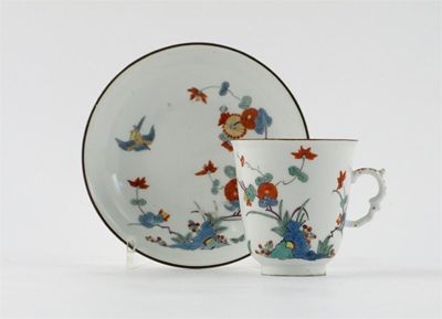 Appraisal: A Meissen cup and saucer painted in the Kakiemon palette