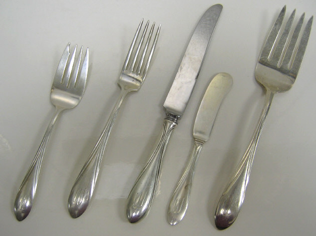 Appraisal: CONCORD SILVERSMITHS MERIDEN CT Sterling silver flatware service Concord aka