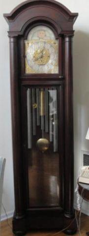 Appraisal: Grandfather Clock Mahogany with Tubes Made by Baw Dotter Ltd