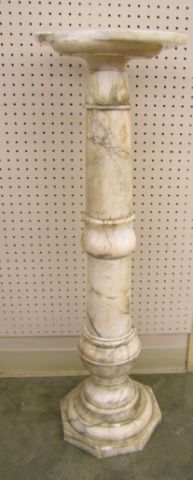 Appraisal: Marble columnar pedestal tall top plate has damage