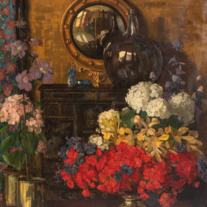 Appraisal: Herbert Davis Richter British - Still Life oil on canvas