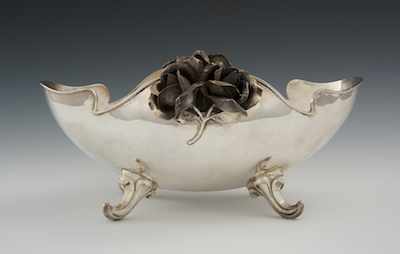 Appraisal: A Sterling Silver Hand Wrought Centerpiece Bowl by Del Pilar