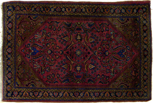 Appraisal: Sarouk throw rug ca ' x '