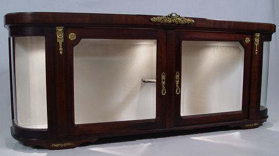 Appraisal: COUNTER TOP OR WALL MOUNT FRENCH DISPLAY CABINET Beveled glass