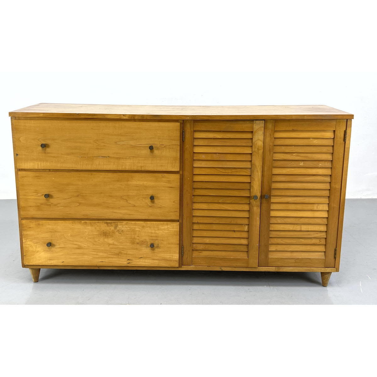 Appraisal: Birch Mid Century Modern Dresser Cabinet Dimensions H inches W