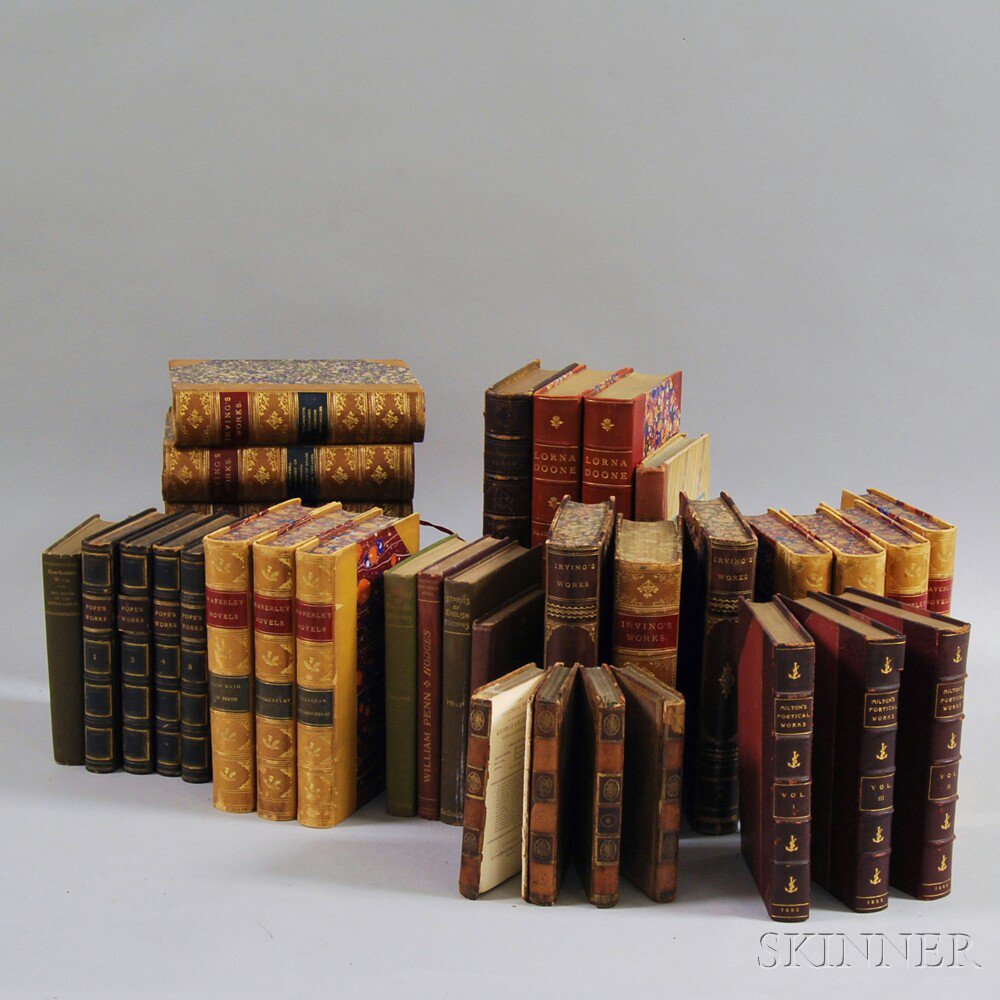 Appraisal: Decorative Bindings Sets Thirty-six Volumes including Sir Walter Scott's Waverly