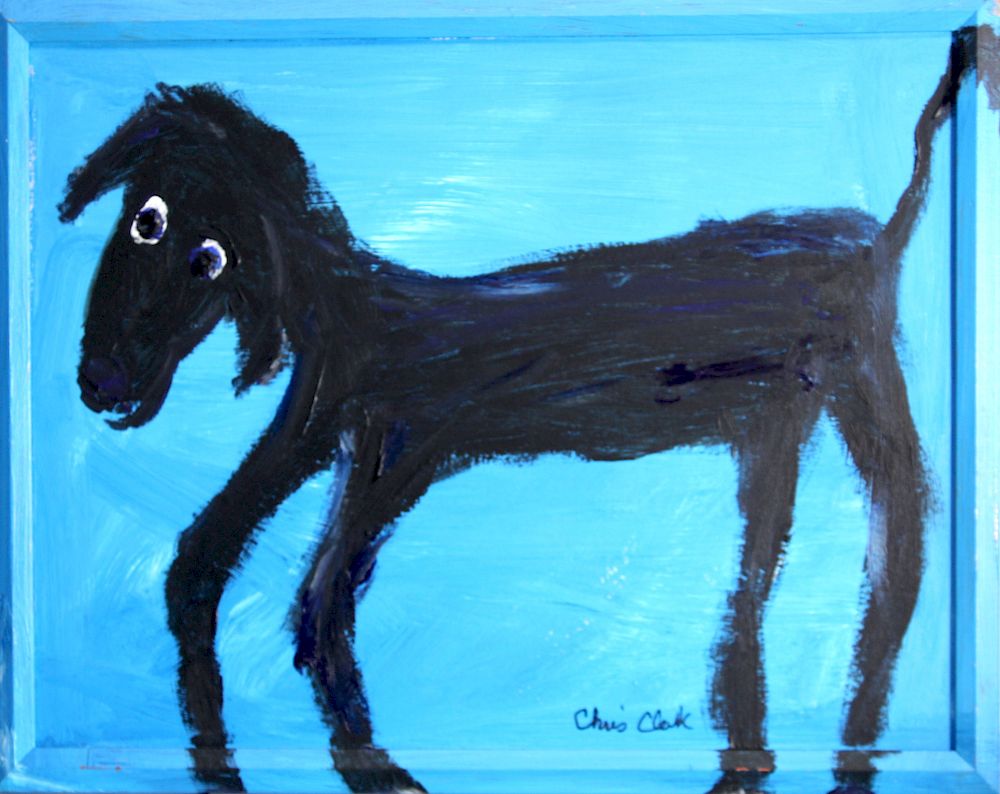 Appraisal: Outsider Art Chris Clark Maya Ann Ted's dog Clark Chris