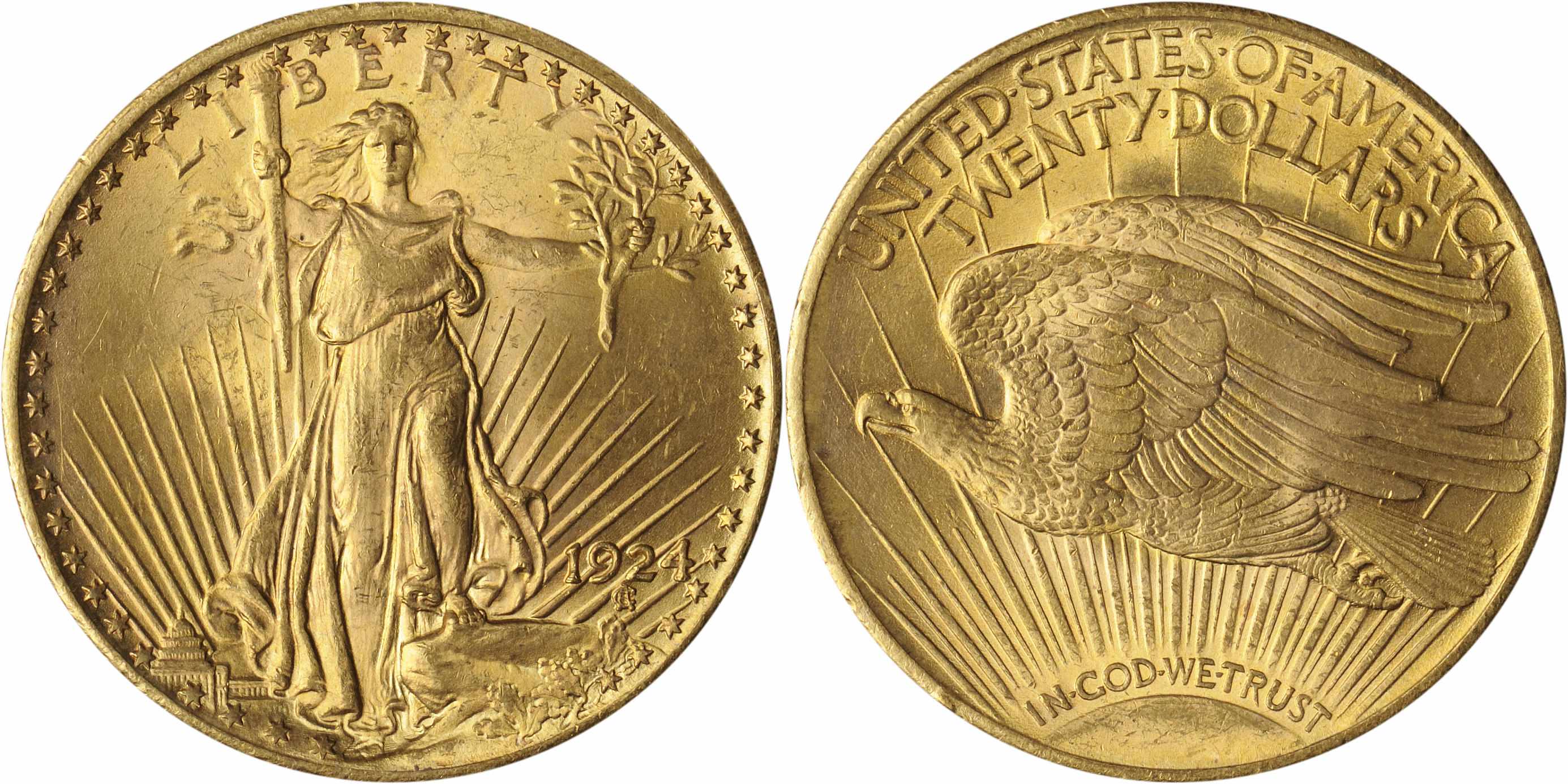 Appraisal: Saint-Gaudens Double Eagles Including -D Both are highly lustrous and