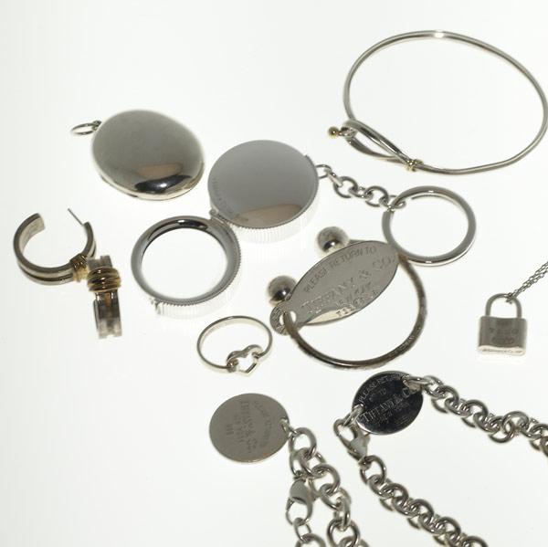 Appraisal: TIFFANY CO Ten pieces of silver jewelry and accessories -