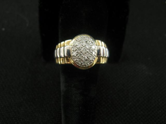 Appraisal: Man's Rolex Style Diamond Ring totaling approx carat k yellow