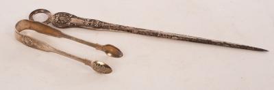 Appraisal: A George IV silver meat skewer makers mark indistinct London