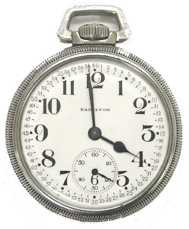 Appraisal: Hamilton Watch Co USA Railroad lever chrome cased pocket watch