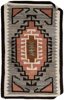 Appraisal: Navajo Rug American th century Two Gray Hills variant central