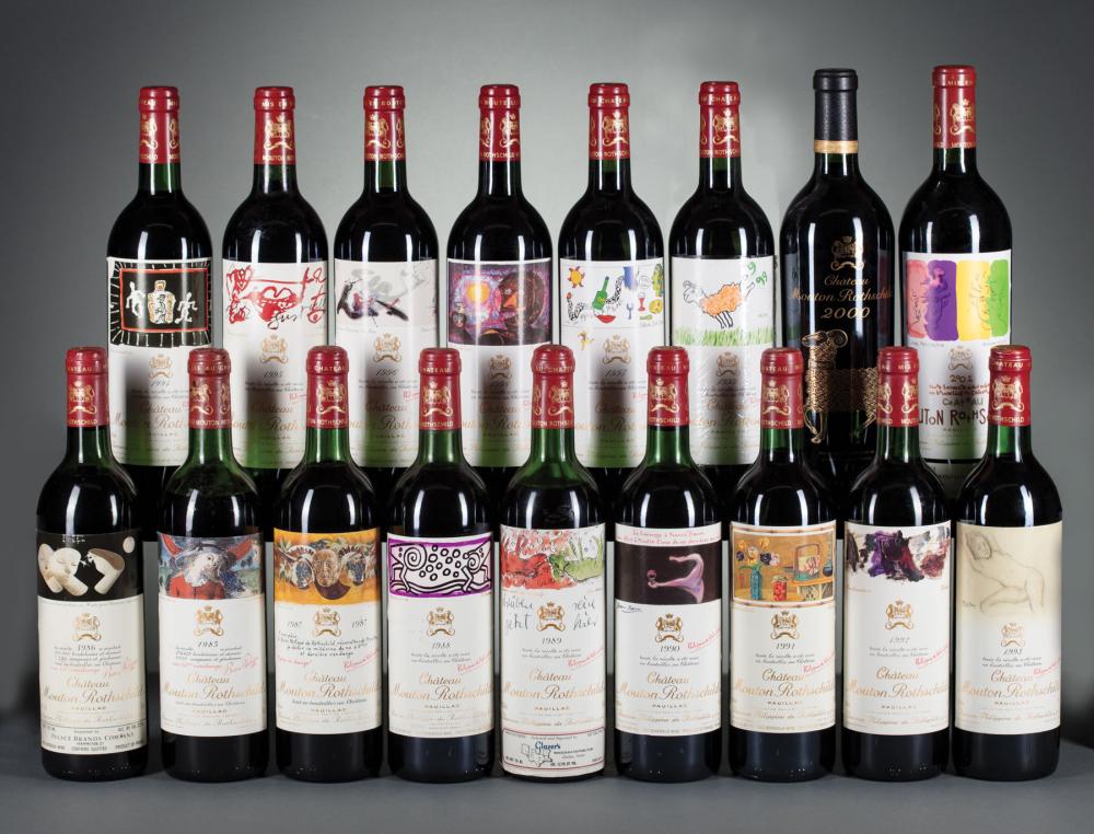 Appraisal: Mouton Rothschild Artist Label Series Ch teau Mouton Rothschild -