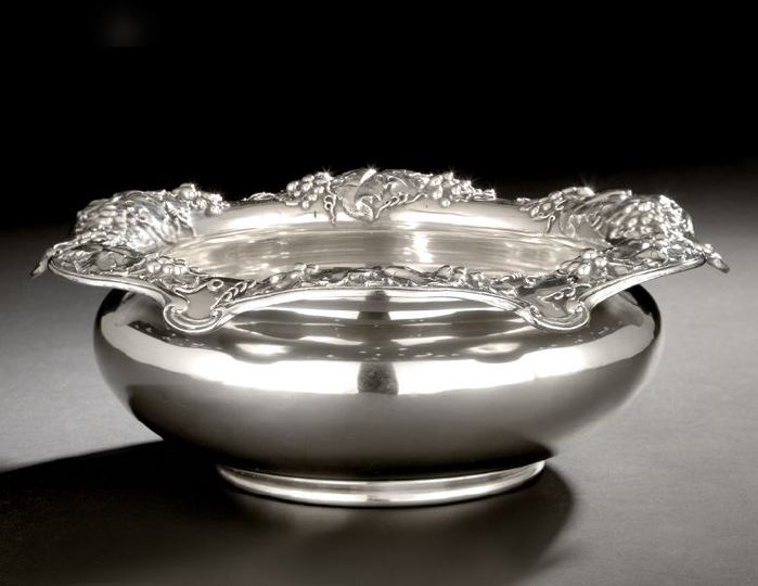 Appraisal: Good Gorham Sterling Silver Art Nouveau Punchbowl Providence Rhode Island