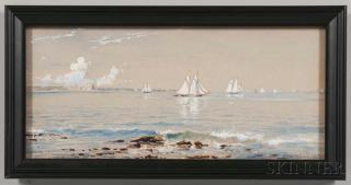 Appraisal: Edmund Darch Lewis Pennsylvania - Newport Yacht Scene Edmund Darch