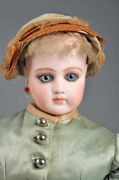 Appraisal: Rare Early Jumeau Portrait Face Lady Doll Description Unmarked bisque