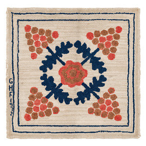 Appraisal: Five Contemporary Hooked Rugs th Century comprising one example with