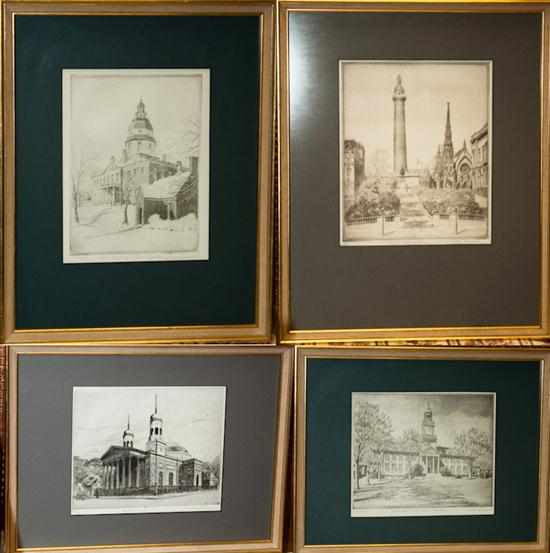 Appraisal: Four assorted Don Swann etchings framed Estimate - All property