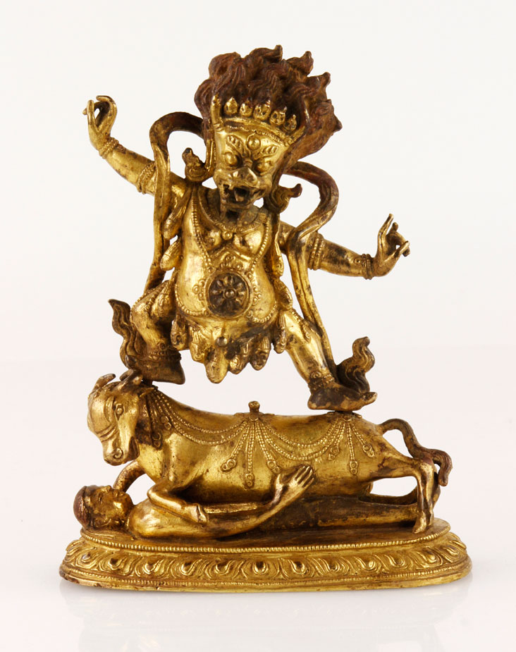 Appraisal: - Sino-Tibetan Gilt Bronze Figure Sino-Tibetan gilt bronze figure h