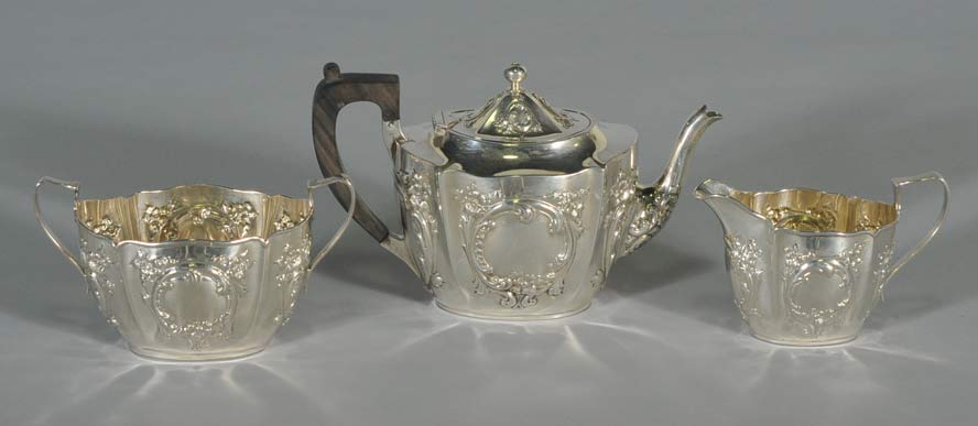 Appraisal: Sterling Silver Tea Set retailed by Bigelow Kennard Co Boston