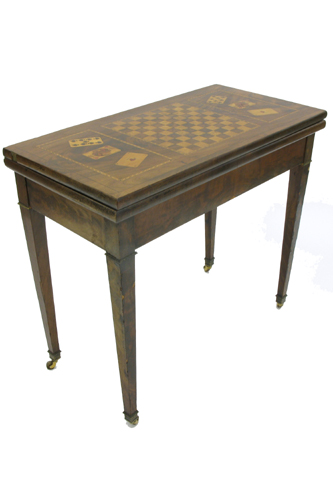 Appraisal: GEORGE III MAHOGANY GAME TABLE English early th century having