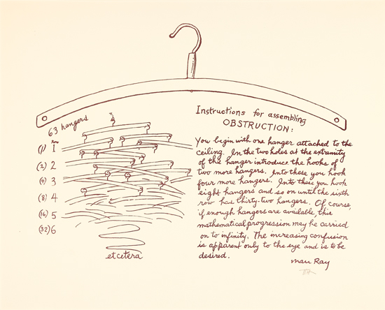 Appraisal: MAN RAY Obstruction Color lithograph x mm x inches full