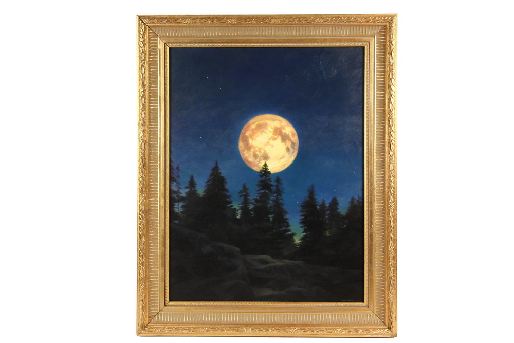 Appraisal: GREG MORT MD - - Blue Moon oil on masonite