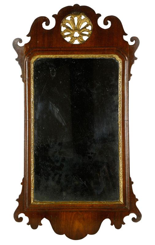 Appraisal: - th C Chippendale Mirror th Century Chippendale mirror carved