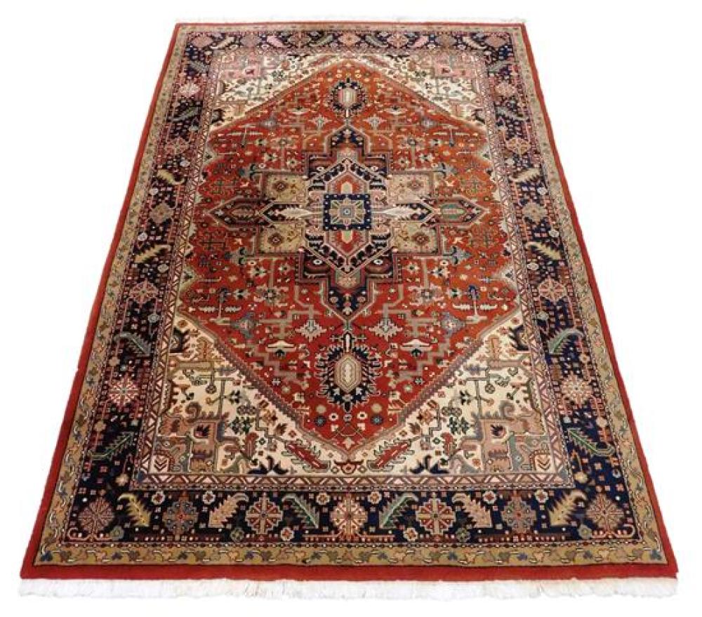 Appraisal: RUG Persian pattern carpet ' x ' hand-made wool rust