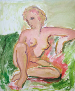 Appraisal: Elmyr de Hory Spanish - - Seated female nude oil