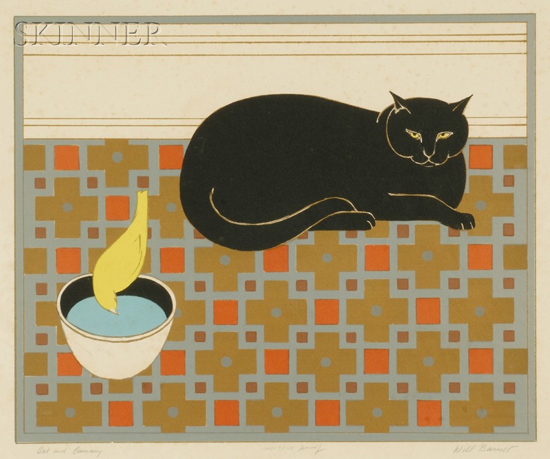 Appraisal: Will Barnet American b Cat and Canary aside from the