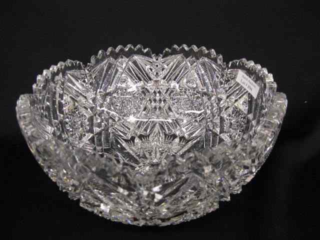 Appraisal: Libbey Cut Glass Bowl signed brilliant period '' diameter superb