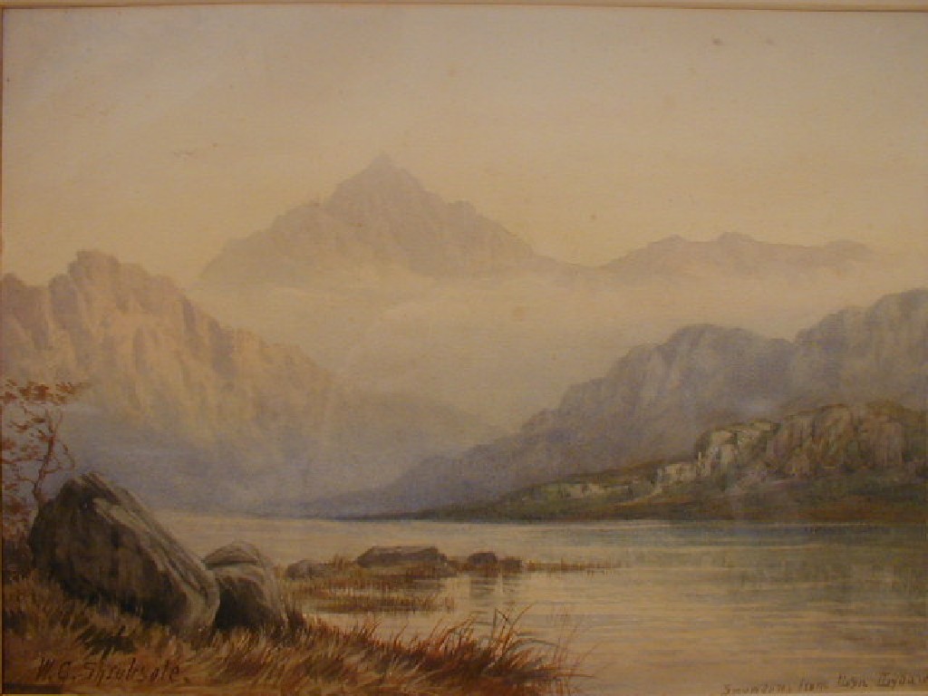 Appraisal: W G Shrubsale Subject Pair one entitled Snowdon the other